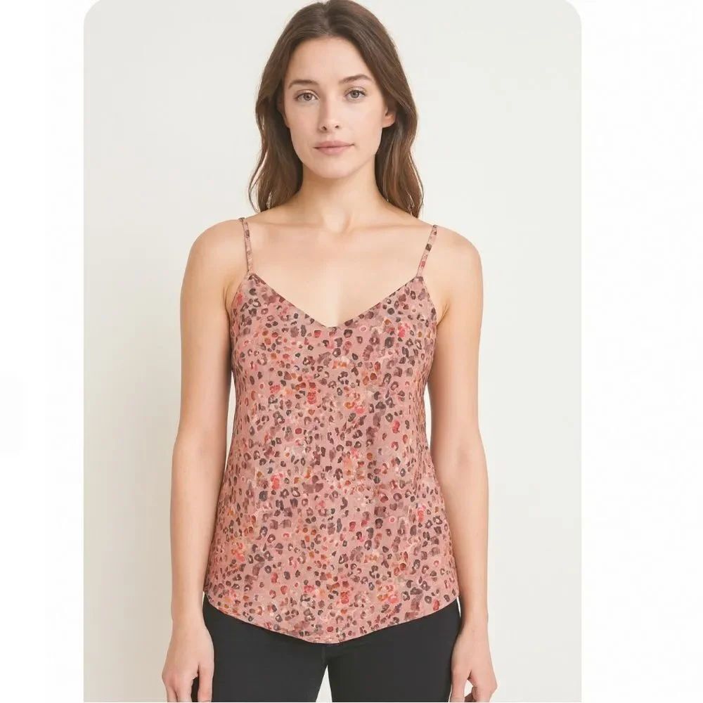 Garnet Hill %100 Silk Cami Top Size 4 Pink Preppy Feminine